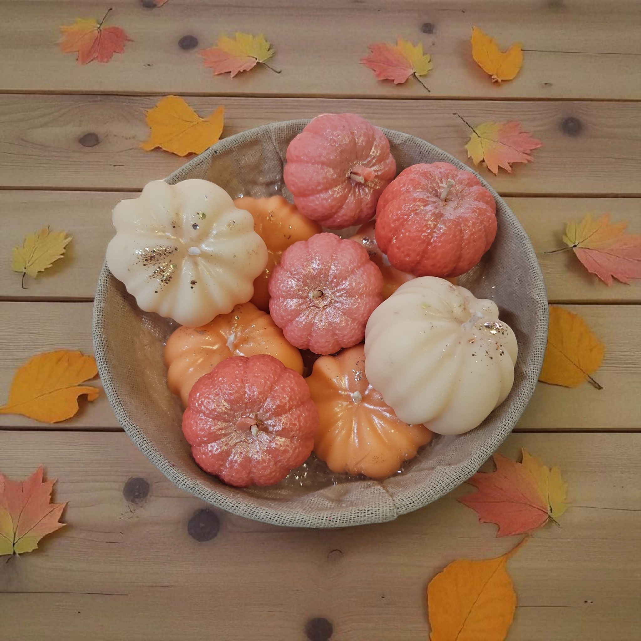 Bougie en forme de citrouille